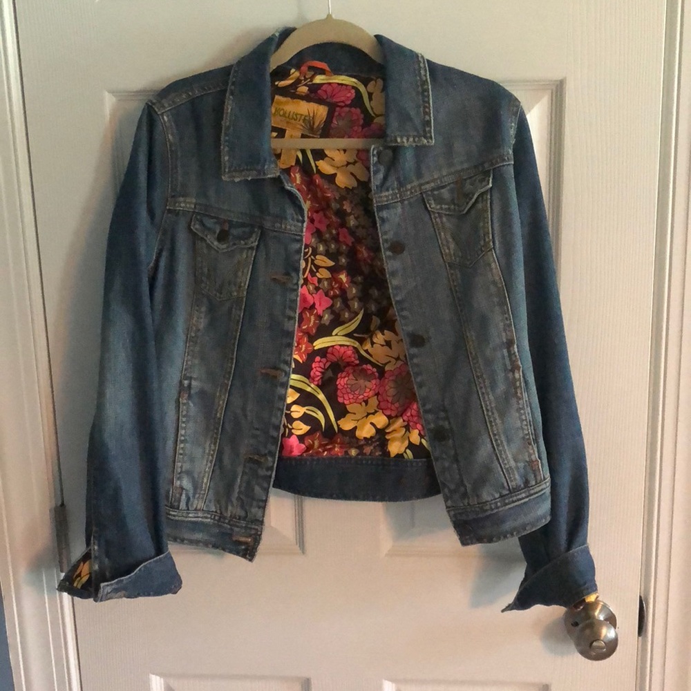 Hollister floral lines Denim Jacket